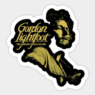 YELLOW gordon lightfoot  1970 Sticker